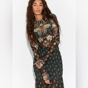 Free People Star Gazer Maxi Dress Small